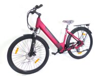 29 Zoll E-Bike Fahrrad Damenfahrrad Citybike Elektrofahrrad 36V 250W 70km Rot